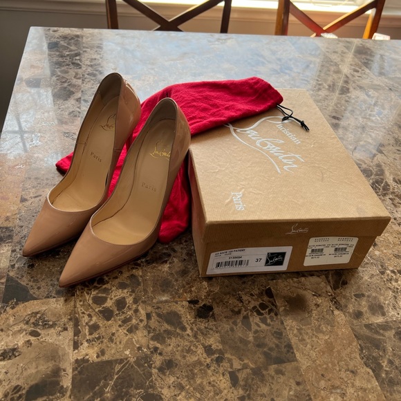 SOLD Christian Louboutin So Kate 120 Patent Nude 37 - Picture 2 of 8